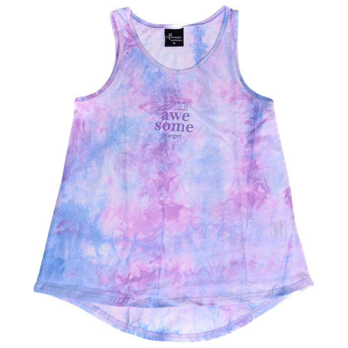 Target Παιδικό σετ Uneven Hem Top & 3/4 Leggings Single Jersey Tie Dye Set ''Awesome''